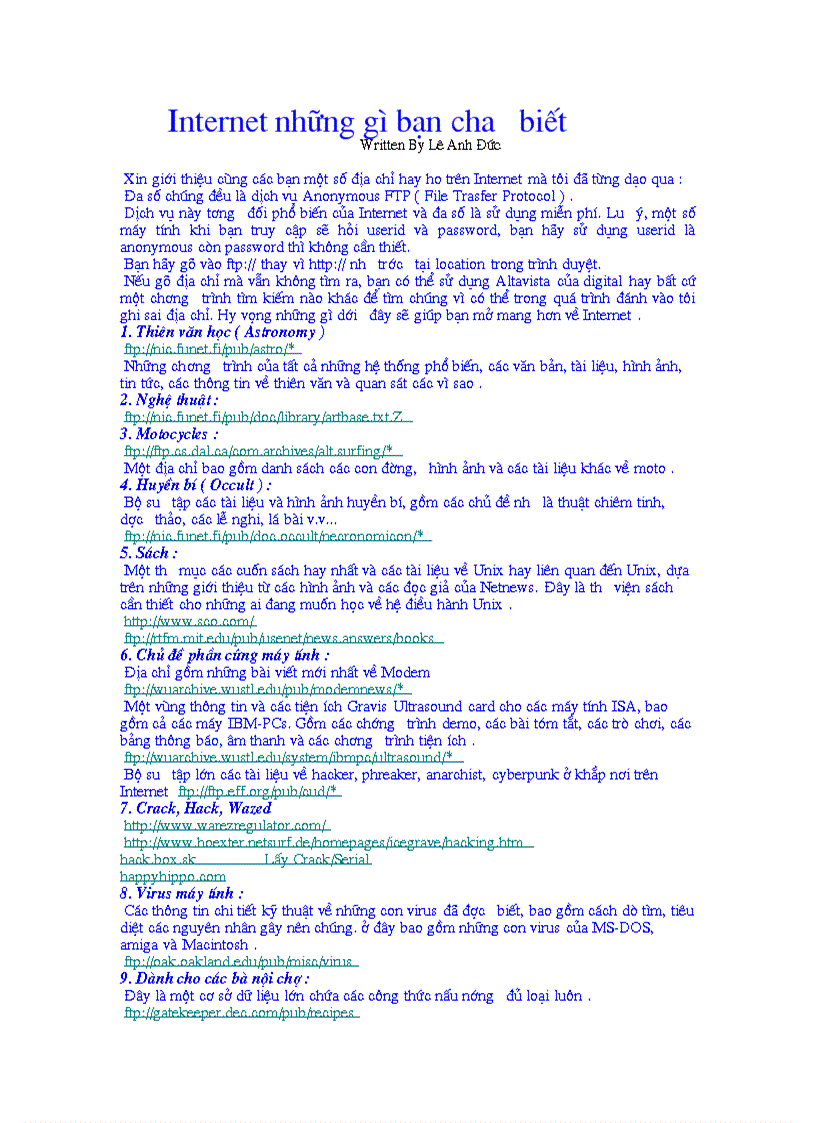 image for page Cac dia chi Internet