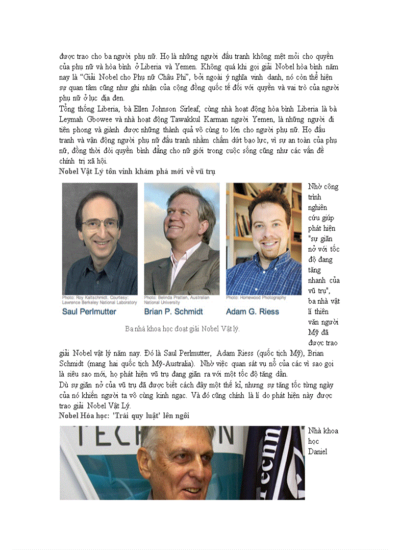 image for page Các giải thưởng nobel năm 2011