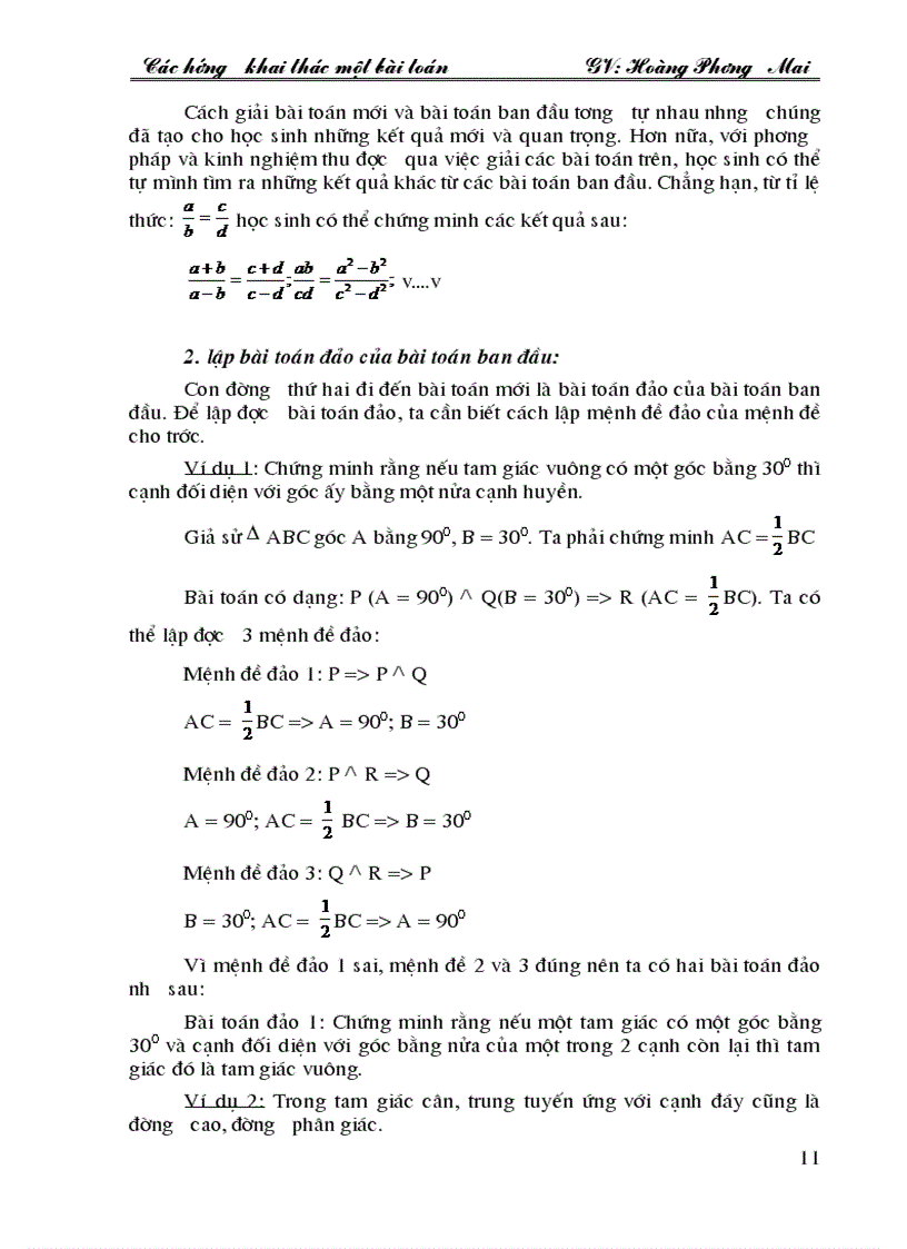 image for page Các hướng khai thác một bài toán