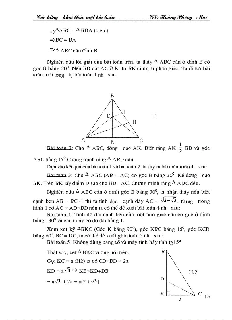 image for page Các hướng khai thác một bài toán