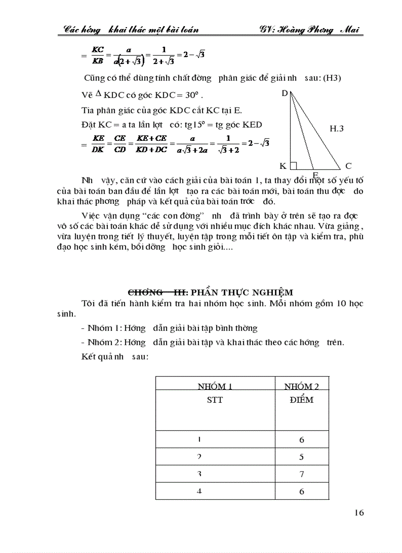 image for page Các hướng khai thác một bài toán