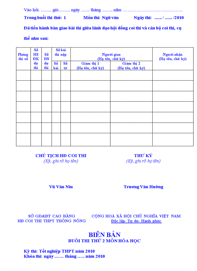 image for page Cac loai bieu mau bien ban ki thi
