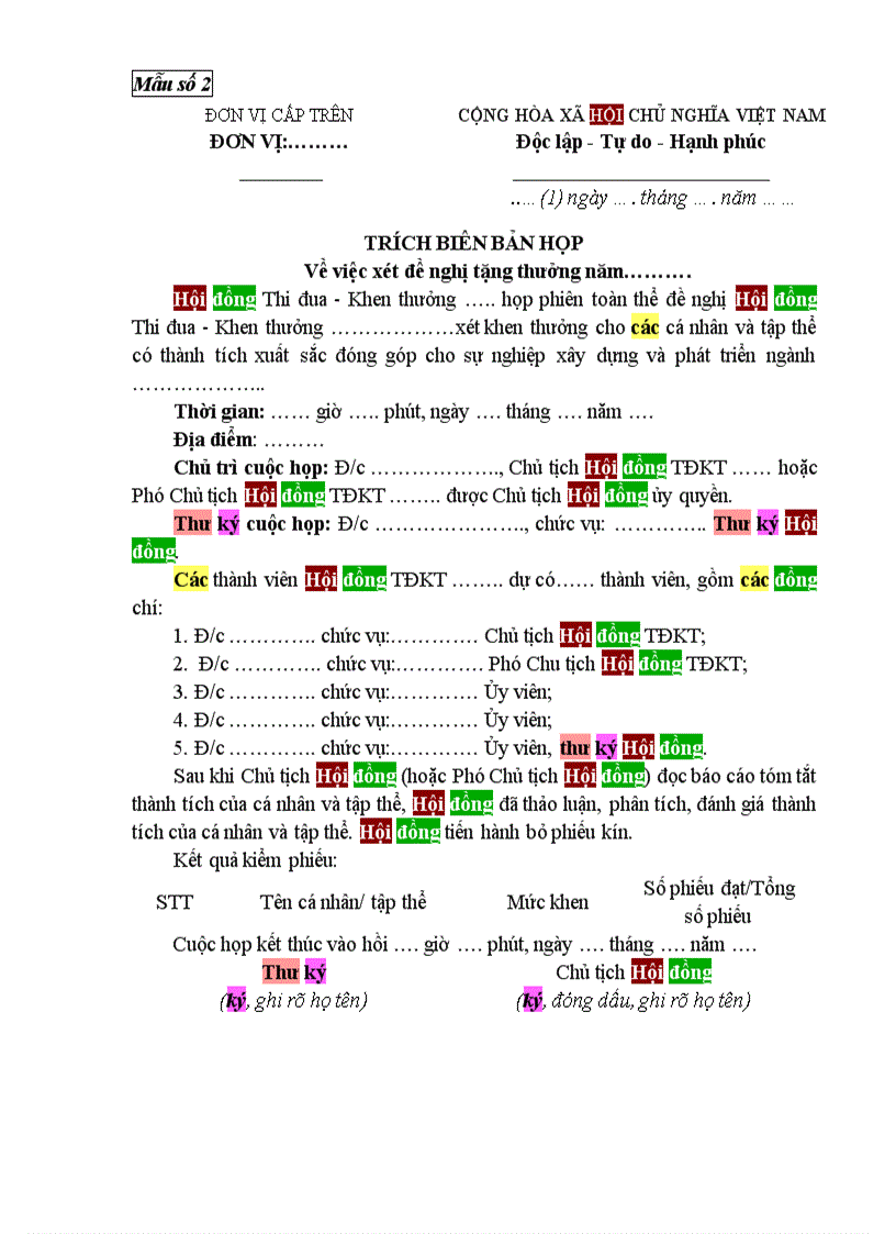 image for page Cac loai bieu mau de nghi khen thuong