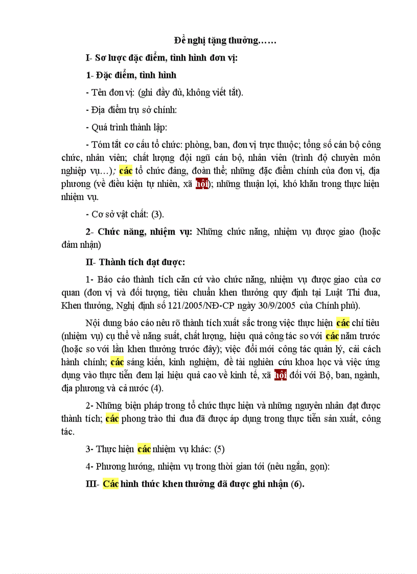 image for page Cac loai bieu mau de nghi khen thuong