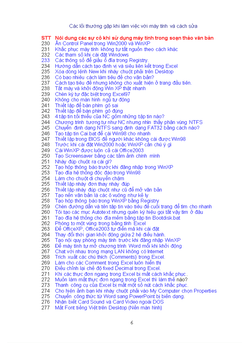 image for page Cac loi may tinh thuong gap va cach khac phuc
