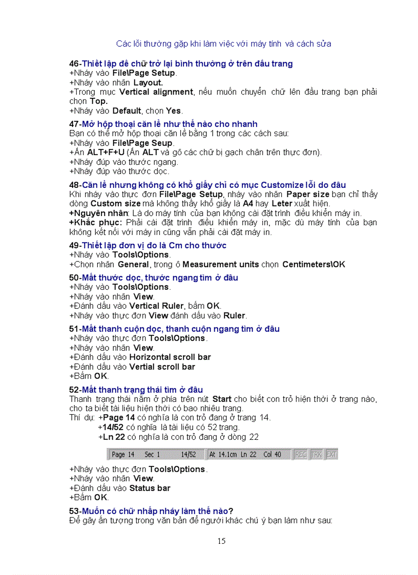 image for page Cac loi may tinh thuong gap va cach khac phuc