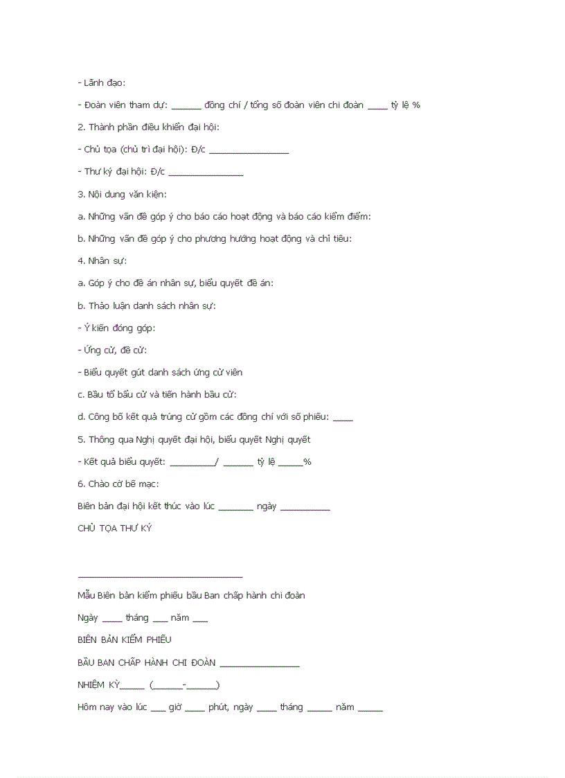 image for page Các Mẫu biên bản Đoàn