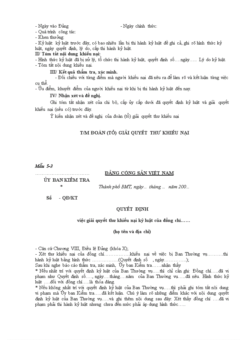 image for page Các mẫu kiểm tra Đảng