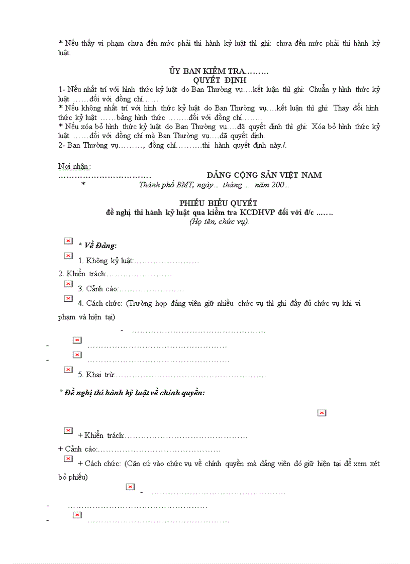 image for page Các mẫu kiểm tra Đảng