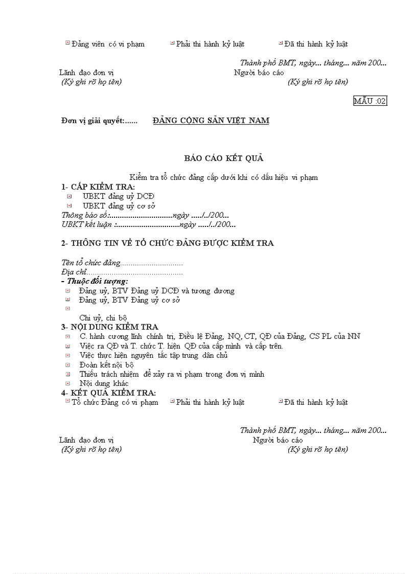 image for page Các mẫu kiểm tra Đảng