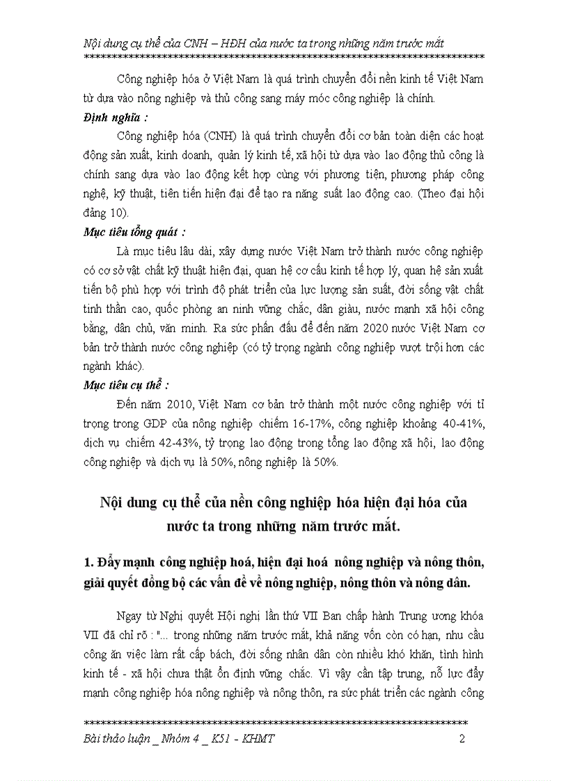 image for page Các nội dung cụ thể của CNH HDH