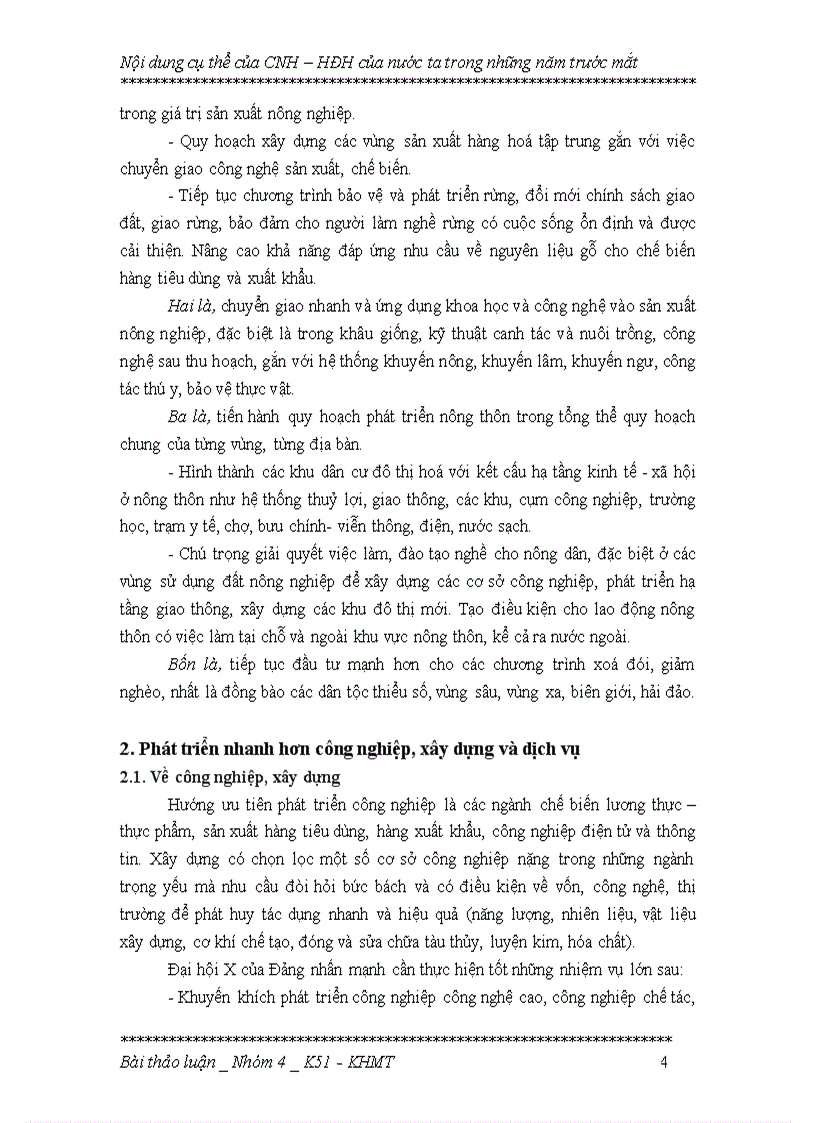 image for page Các nội dung cụ thể của CNH HDH