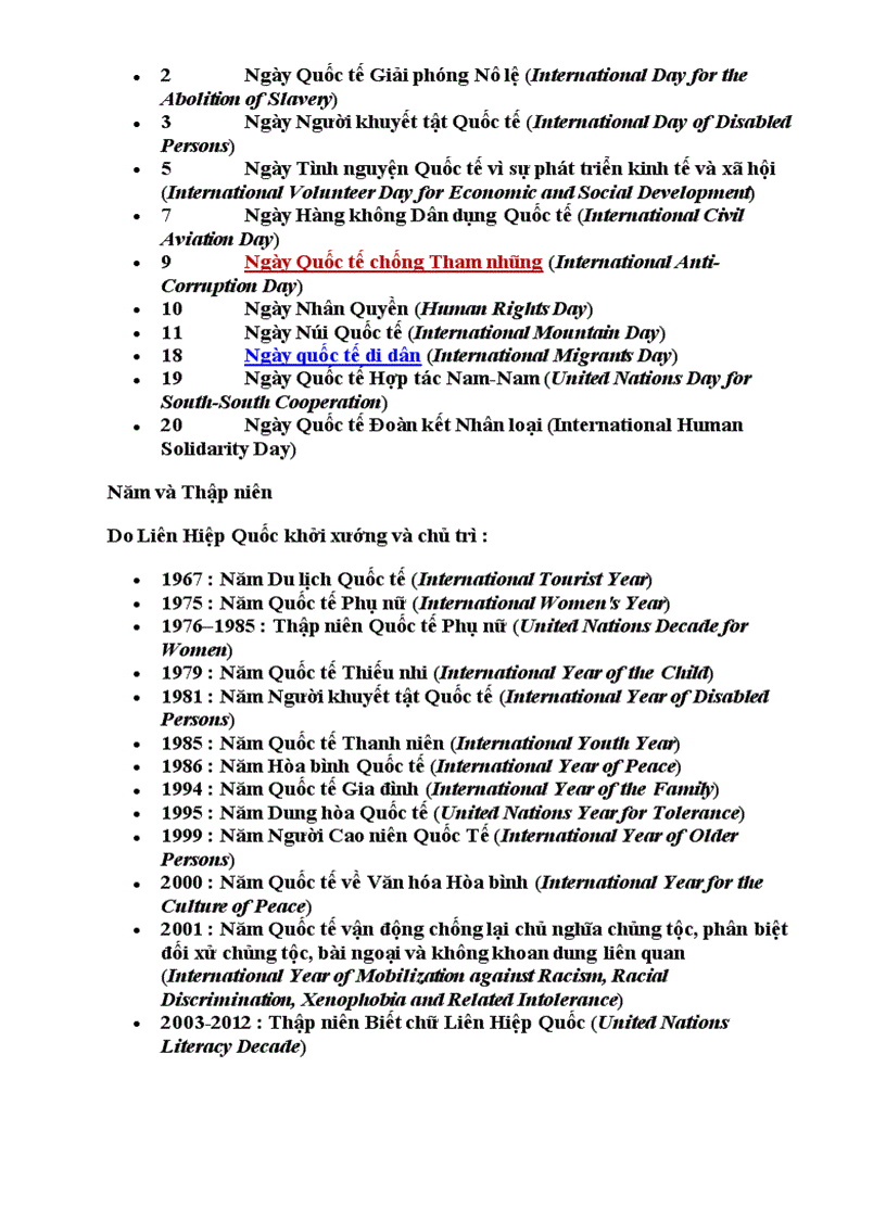 image for page Các sự kiện lịch sử quốc tế