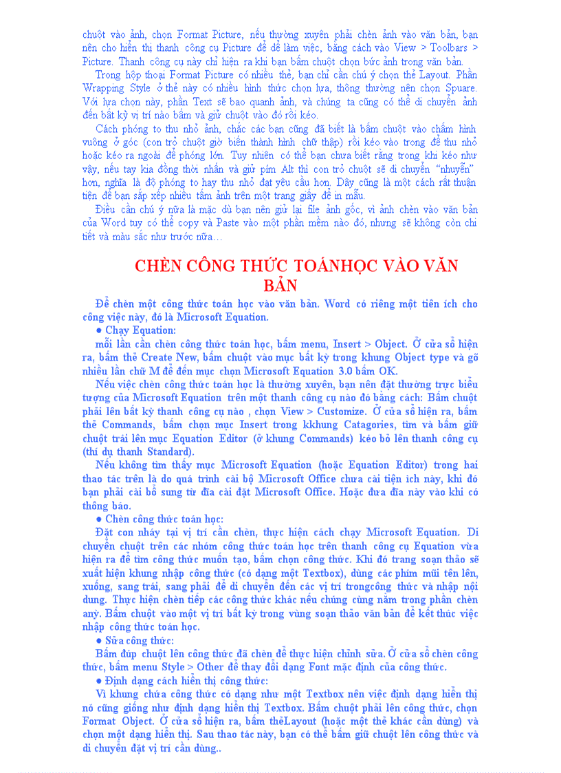 image for page Các thủ thuật trong Word