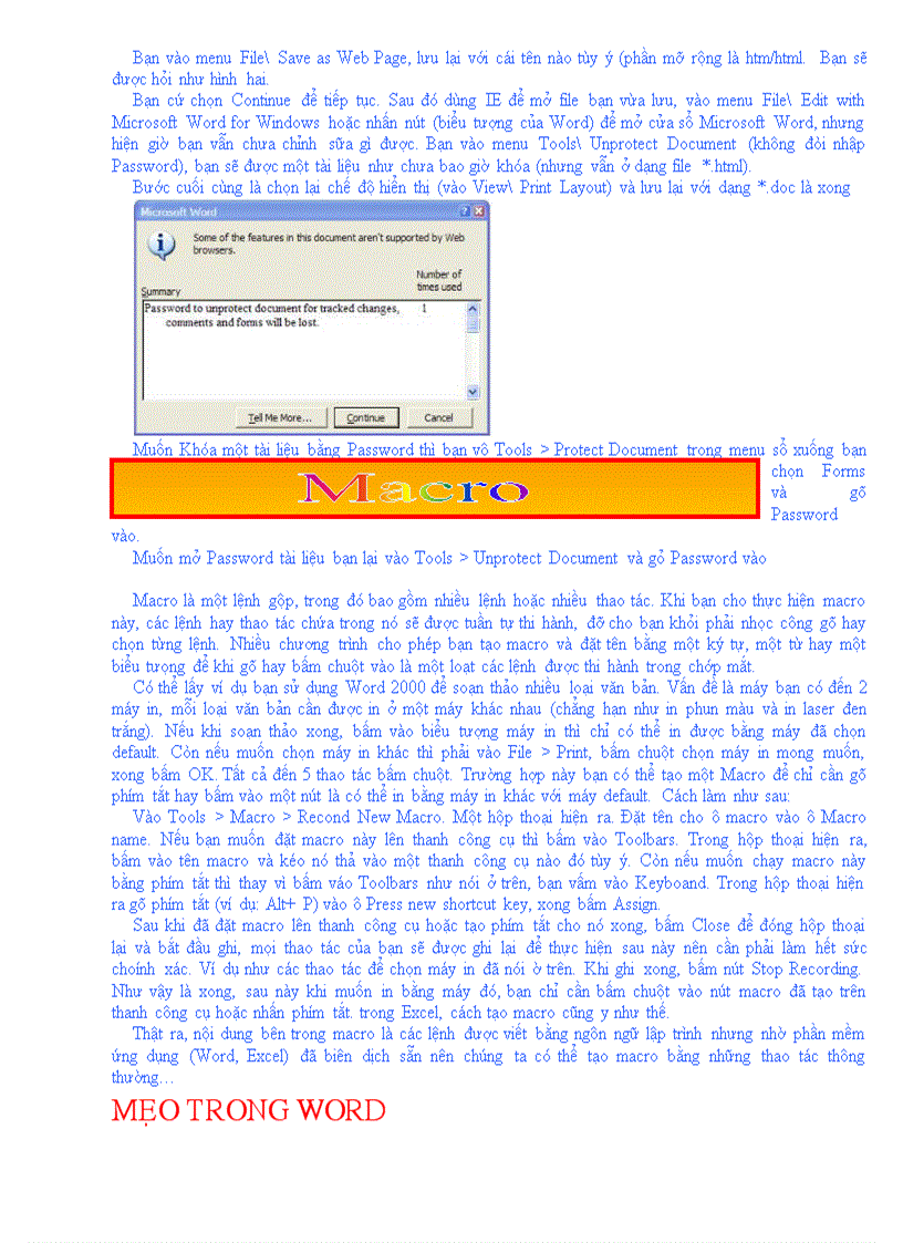 image for page Các thủ thuật trong Word