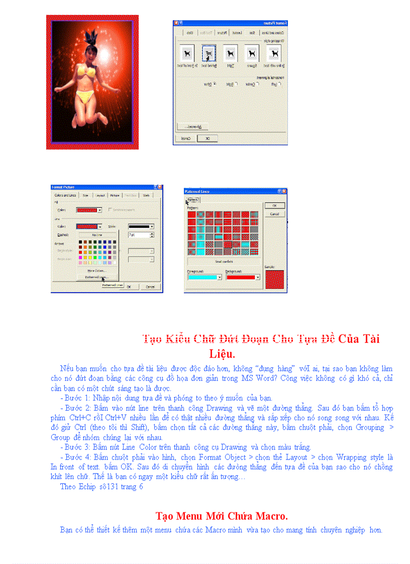image for page Các thủ thuật trong Word