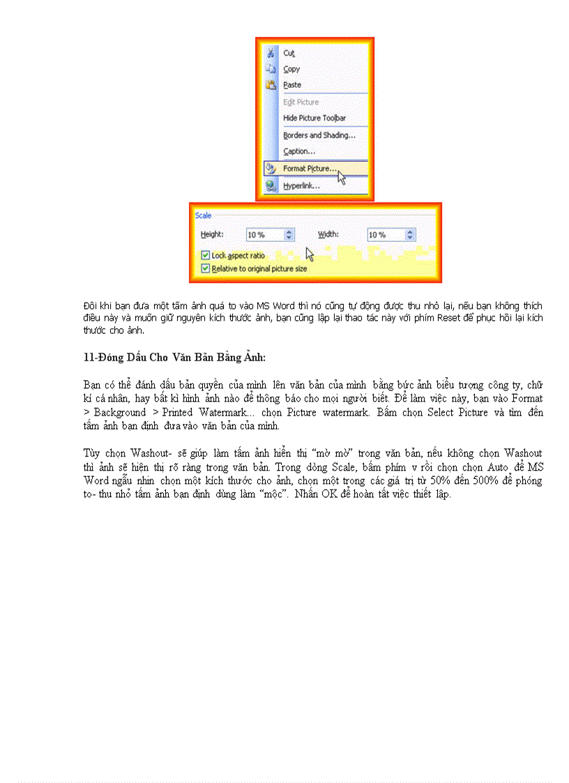 image for page Các thủ thuật với ảnh trong Word