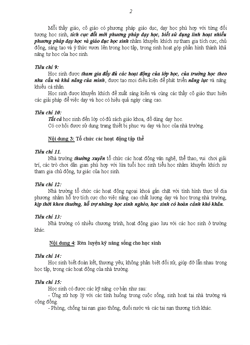 image for page Các tiêu chí XDTHTT HSTC