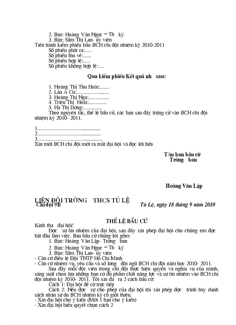 image for page Cac van kien cho dai hoi chi doi chuan nam hoc 2010 2011