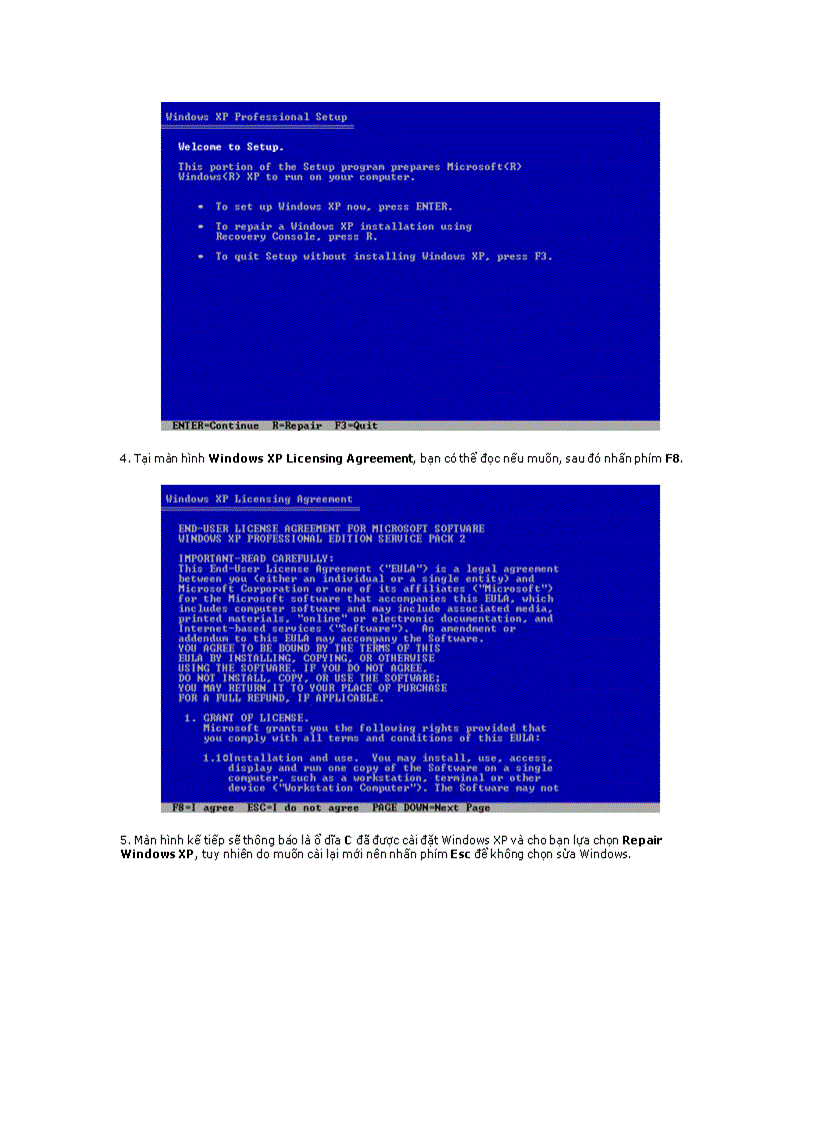 image for page Cách cài mới Win XP không bị mất tài liệu