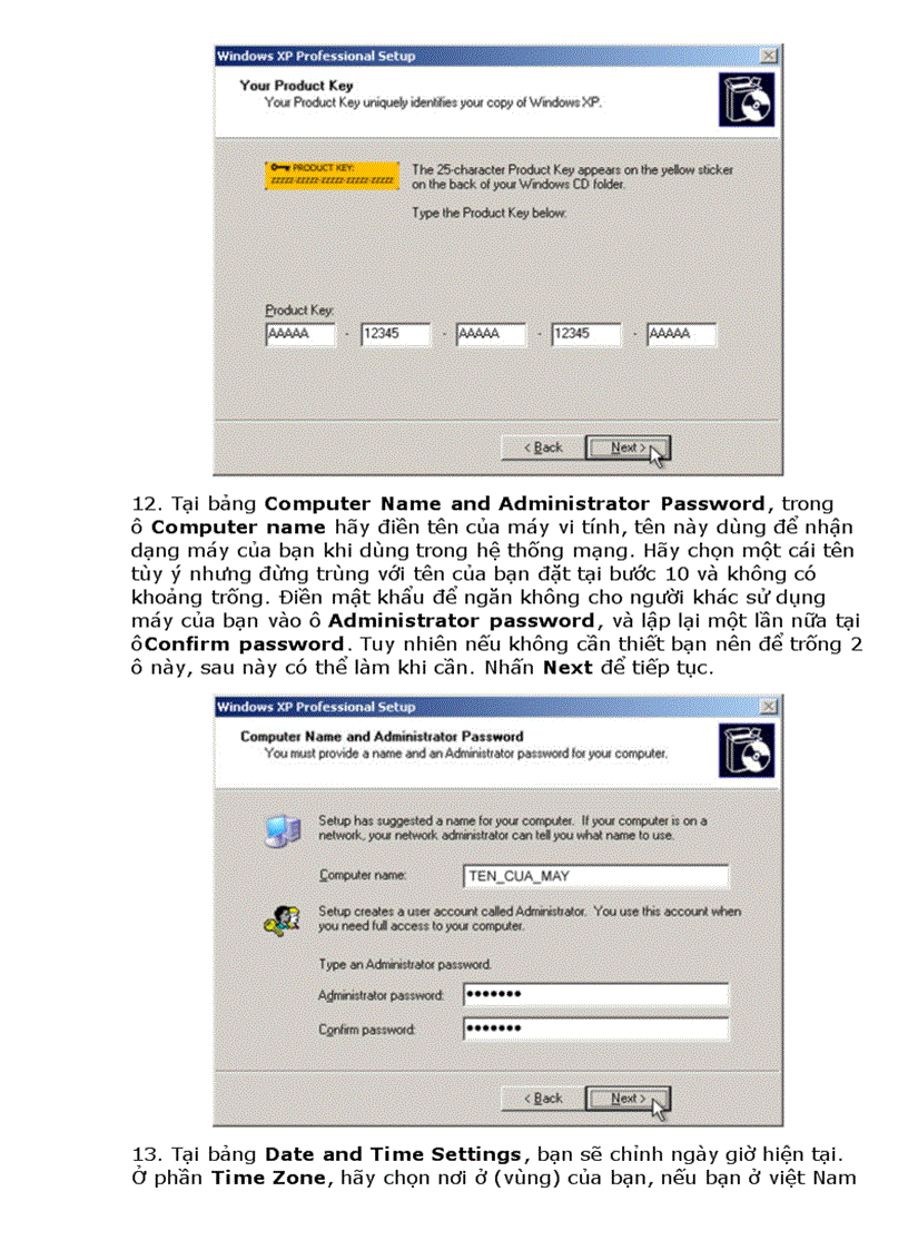 image for page Cach cai window xp