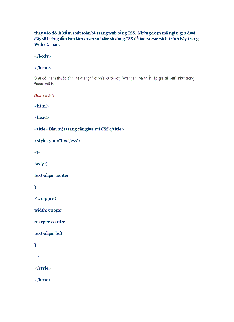 image for page Cách căn giữa trang Web sử dụng CSS