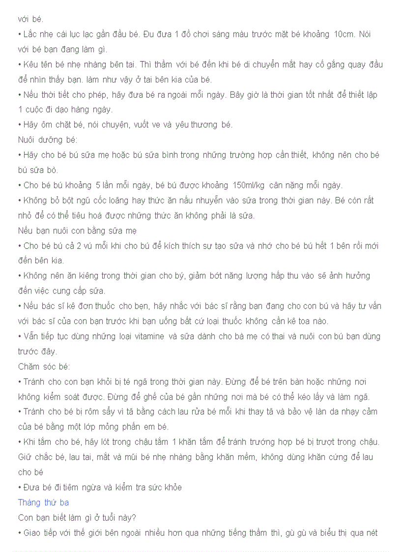 image for page Cách Chăm em bé