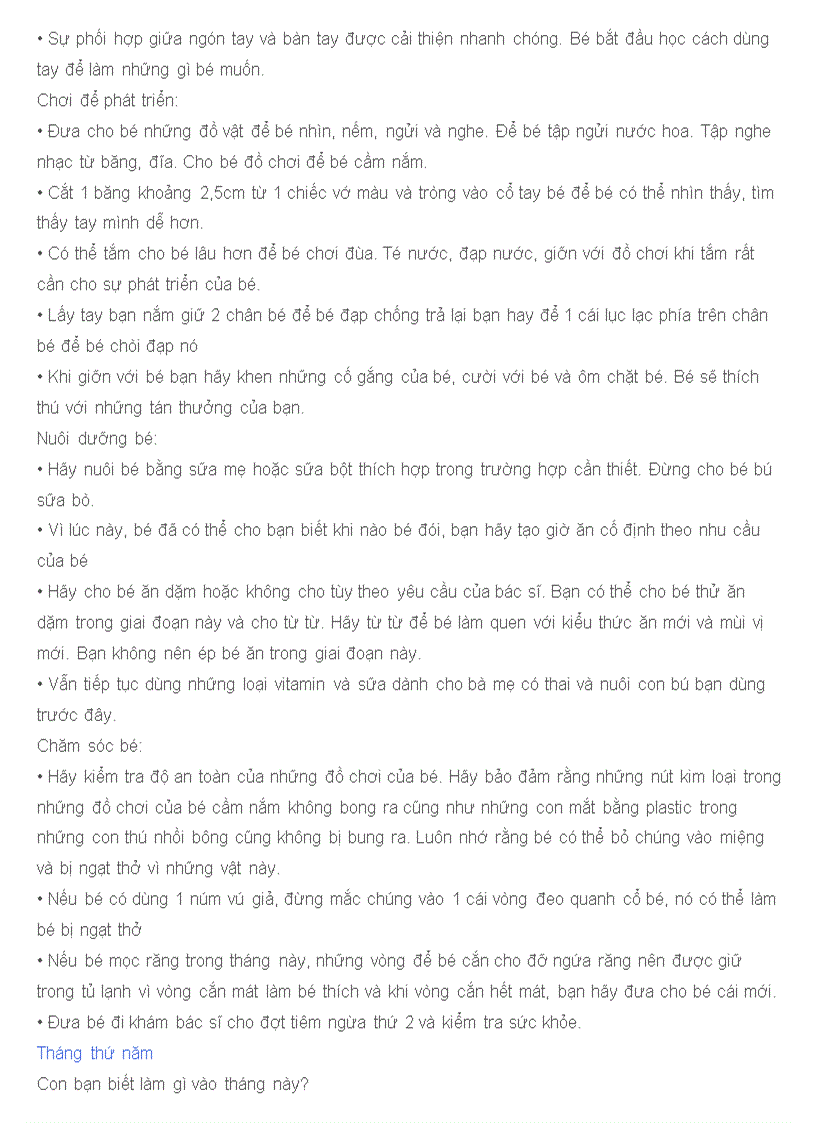 image for page Cách Chăm em bé