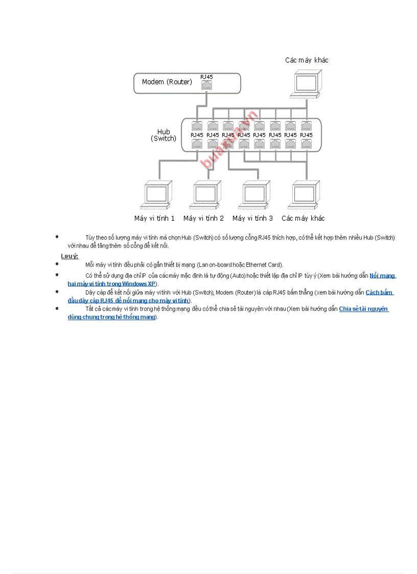 image for page Cách chia sẻ kết nối mạng ADSL cho nhiều máy vi tính