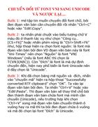 Cach Chuyen doi tu Font VNI Sang Unicode Va Nguoc Lai