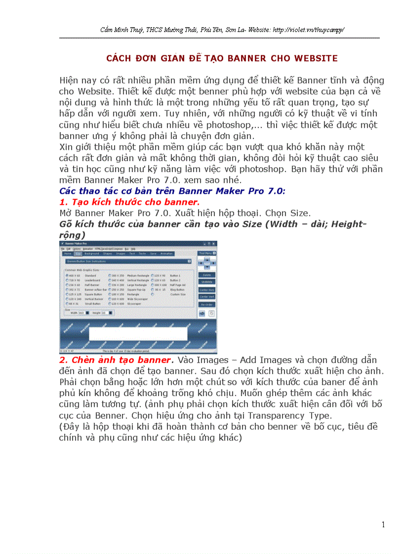 image for page Cách đơn giản để tạo banner cho website