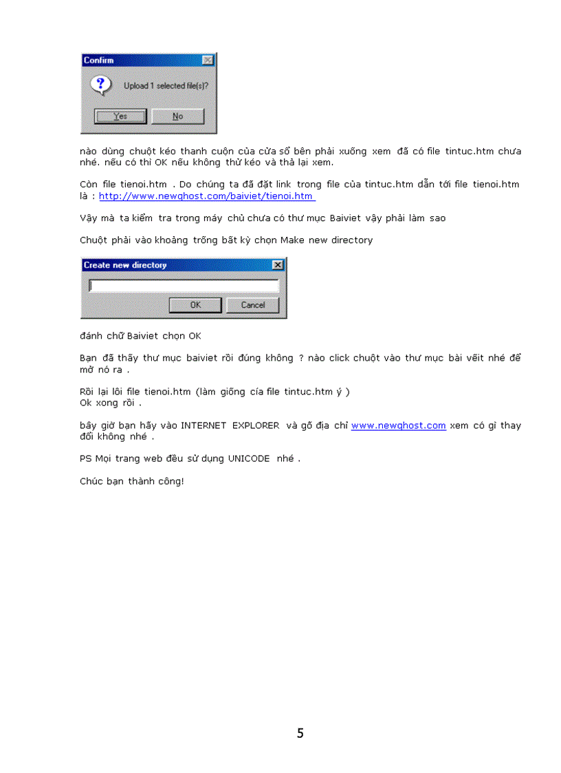 image for page Cách đưa một trang Web lên Internet