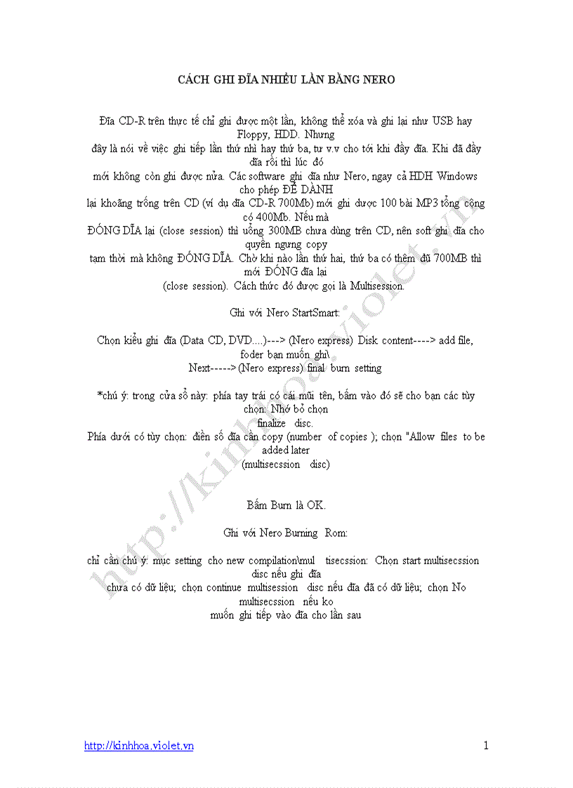 image for page Cách ghi đĩa nhiều lần với Nero