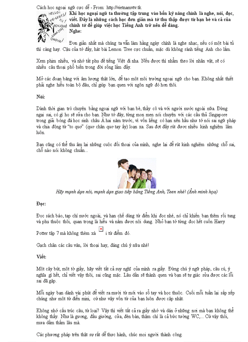 image for page Cách học ngoại ngữ cực dễ