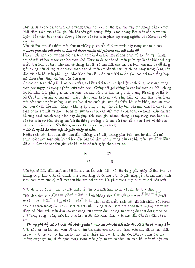 image for page Cách học toán và các lỗi cơ bản khi giải toán