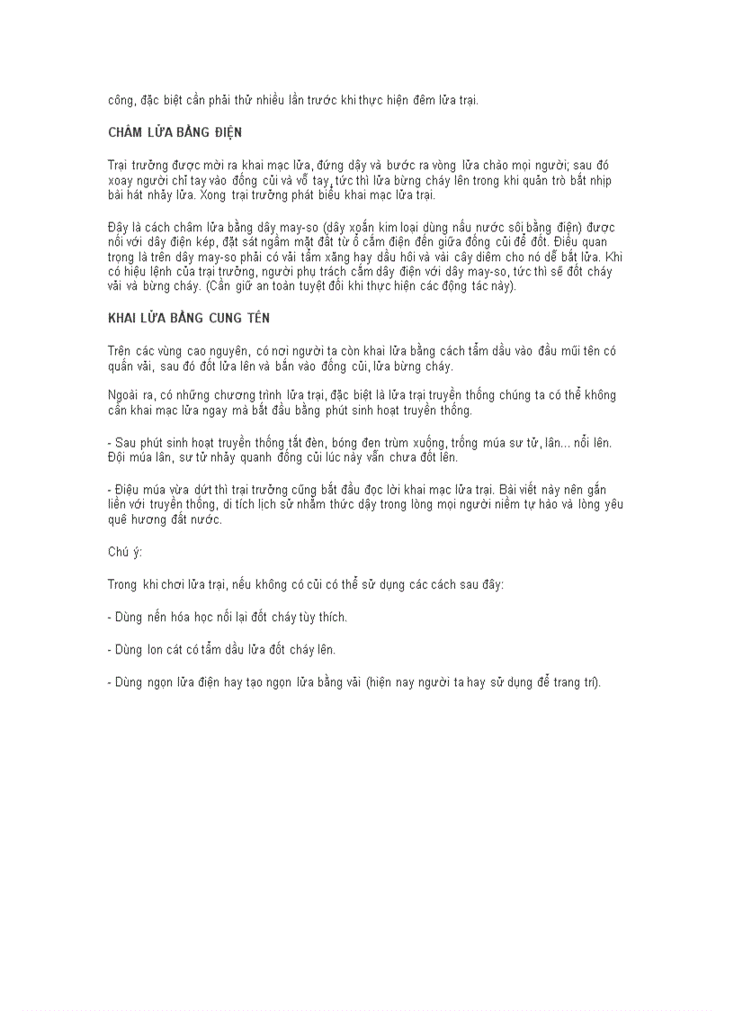 image for page Cách khai mạc lửa trại