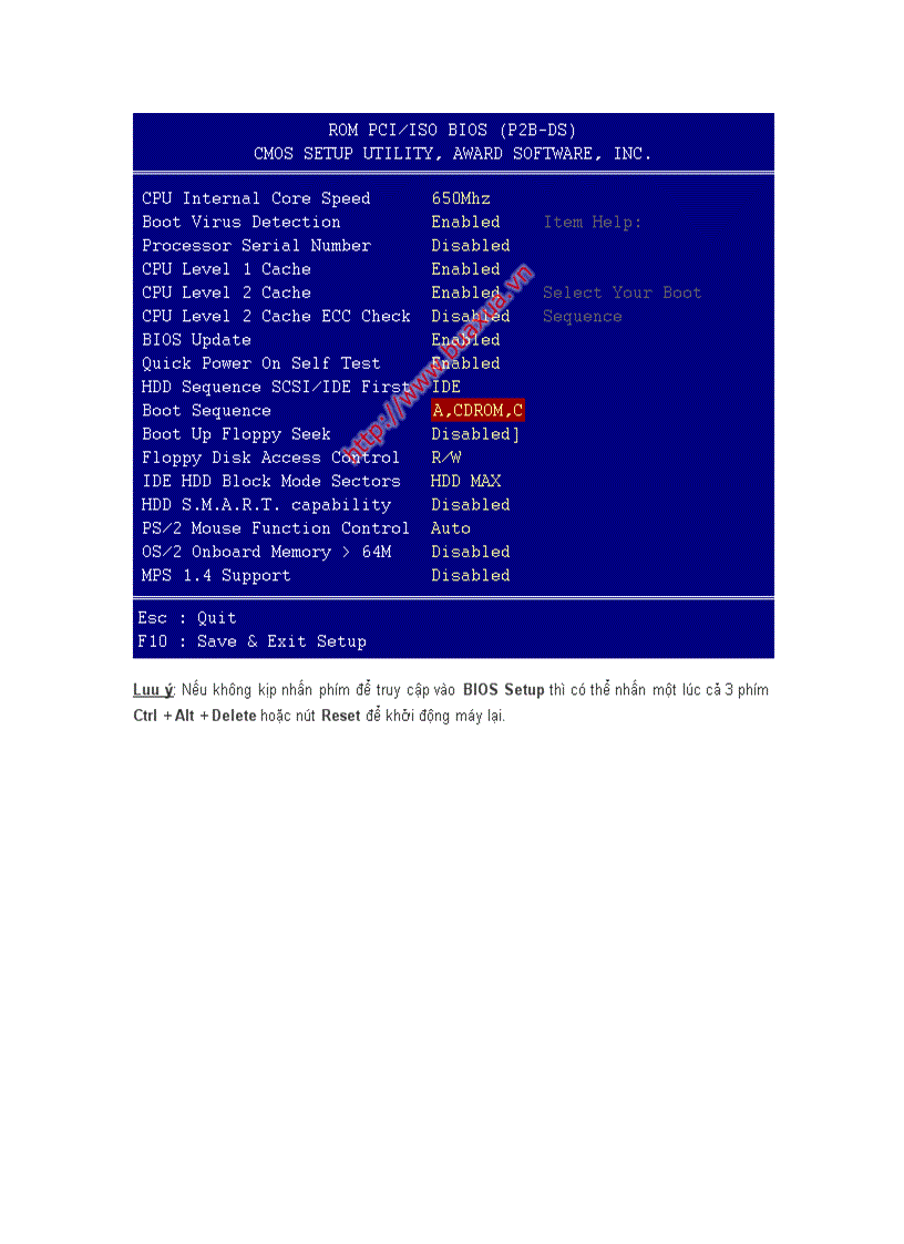 image for page Cách khởi động cd rom