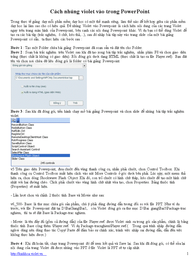 image for page Cách nhúng violet vào trong PowerPoint