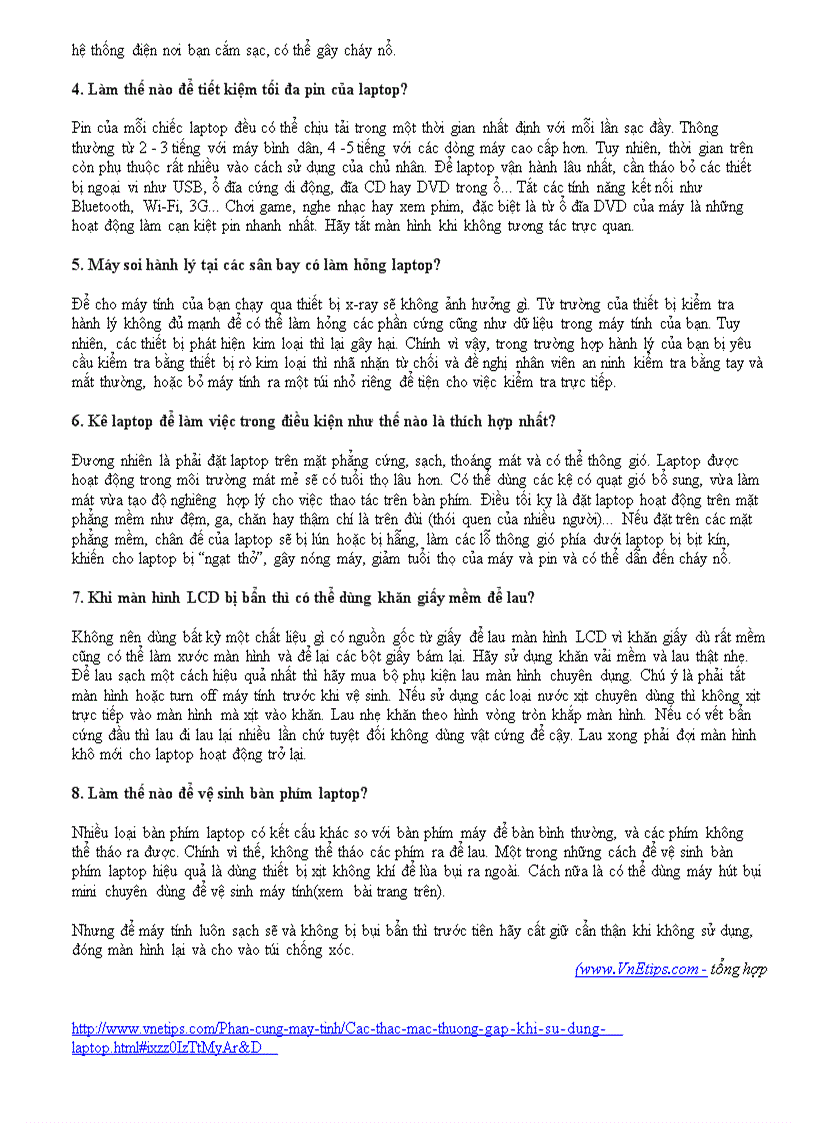 image for page Cách s dụng bvệ pin máy xách tay hay