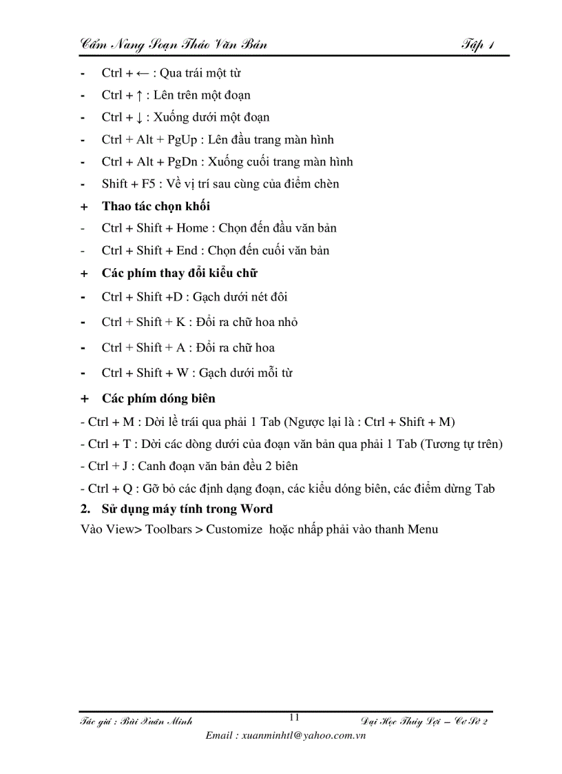 image for page Cách soạn thảo văn bản word tập 1