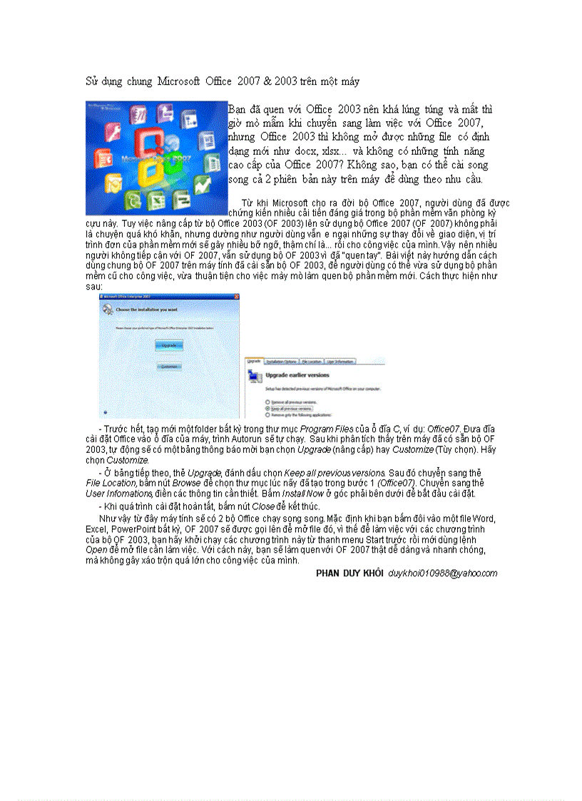 image for page Cách sử dụng microsft office 2007