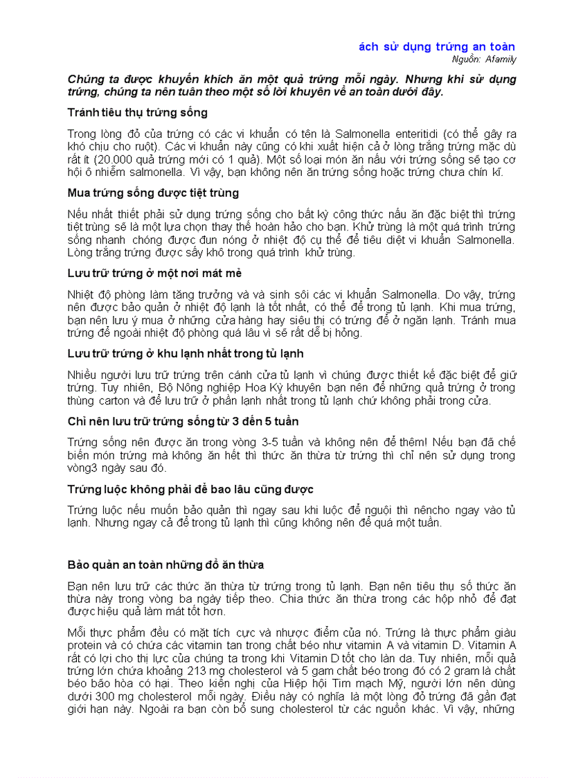 image for page Cách sử dụng trứng an toàn doc