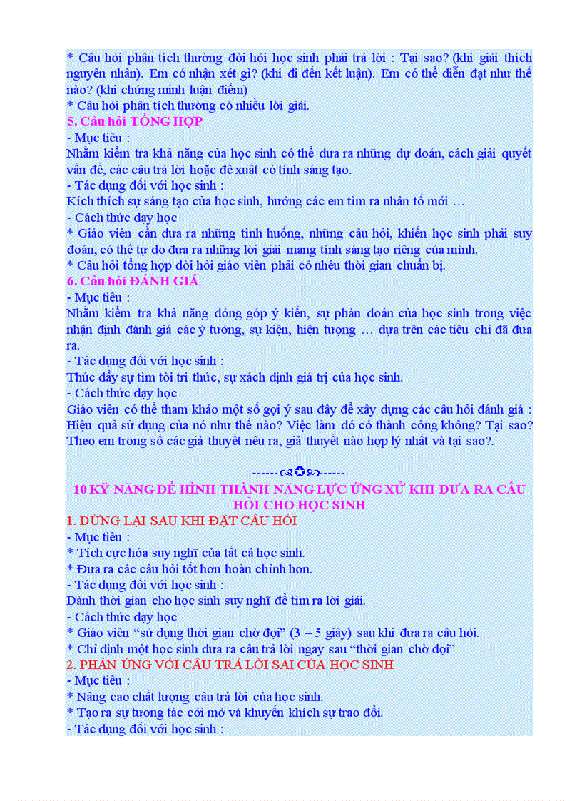 image for page Cách thức đặt câu hỏi