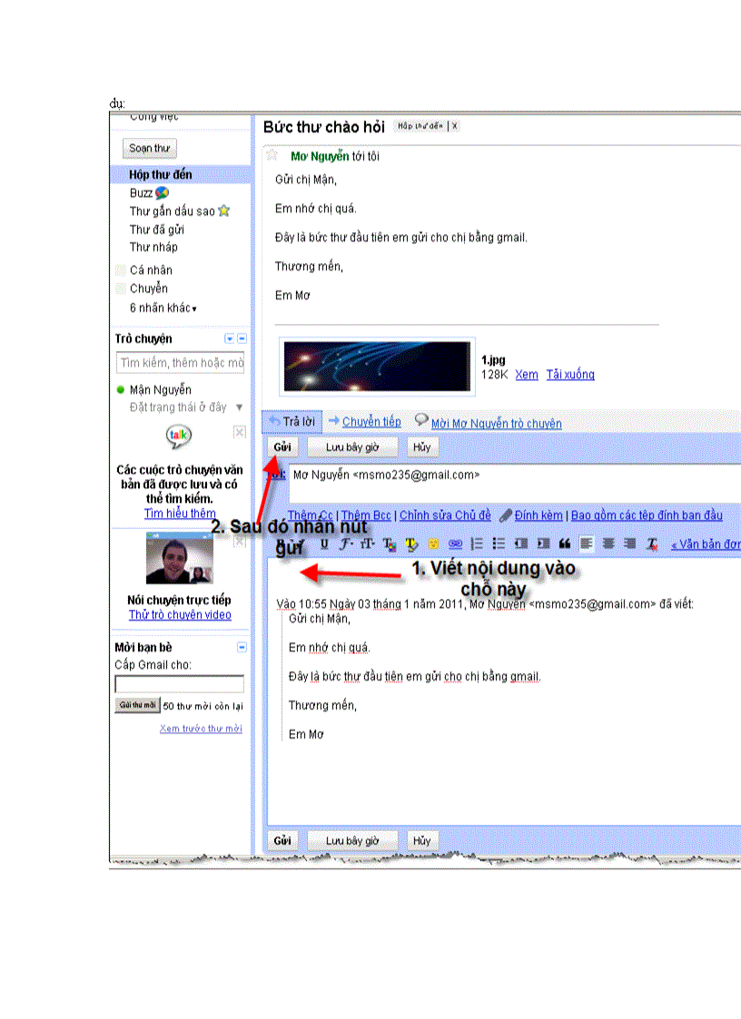 image for page Cách viết thư và gửi thư cho người khác trong Gmail