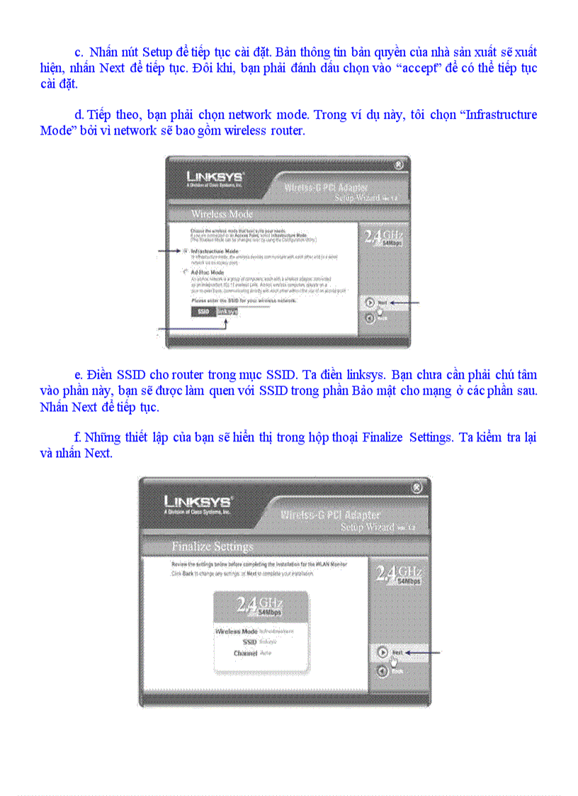 image for page Cai dat mang khong day