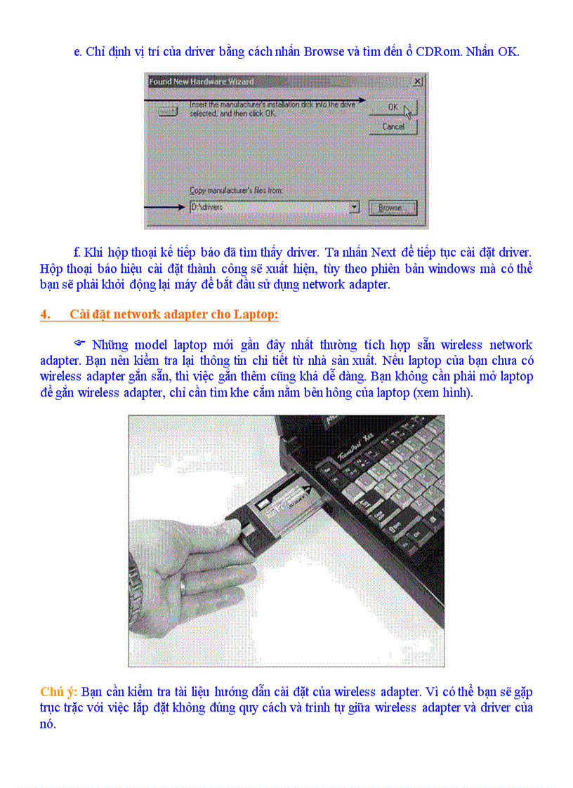 image for page Cai dat mang khong day