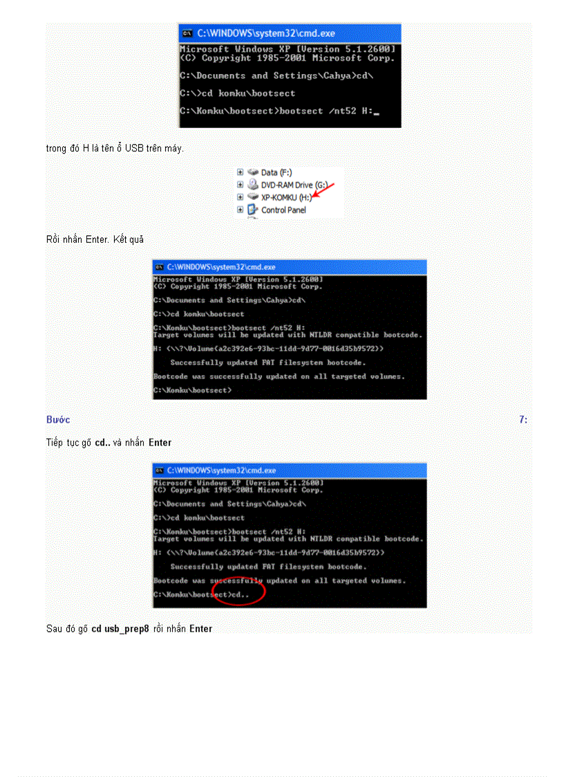 image for page Cài đặt WinXP từ USB đã làm thành công