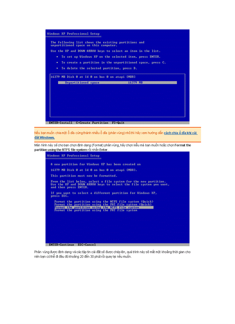 image for page Cài win XP