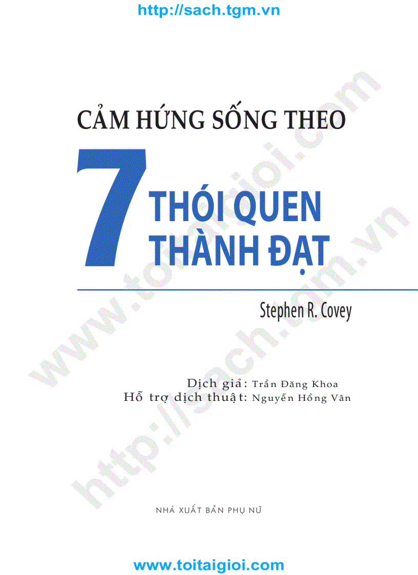 image for page Cảm hứng sống theo 7 thói quen thành đạt