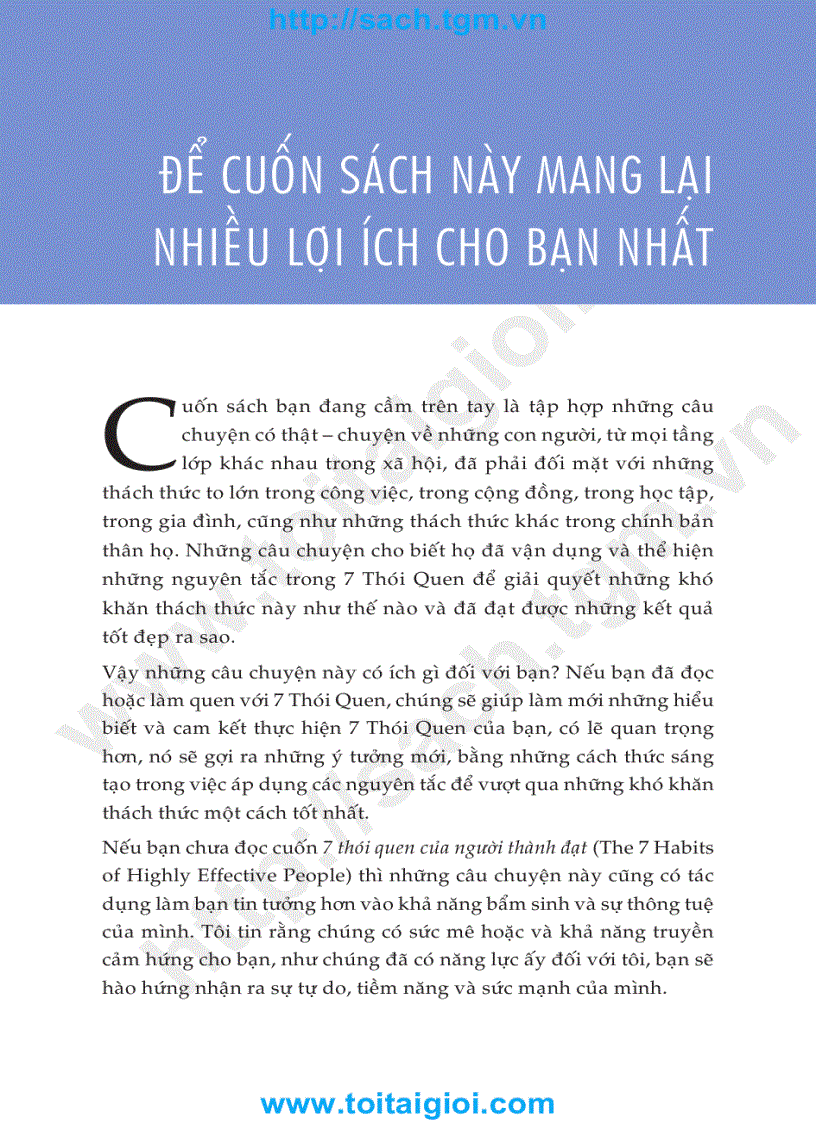image for page Cảm hứng sống theo 7 thói quen thành đạt